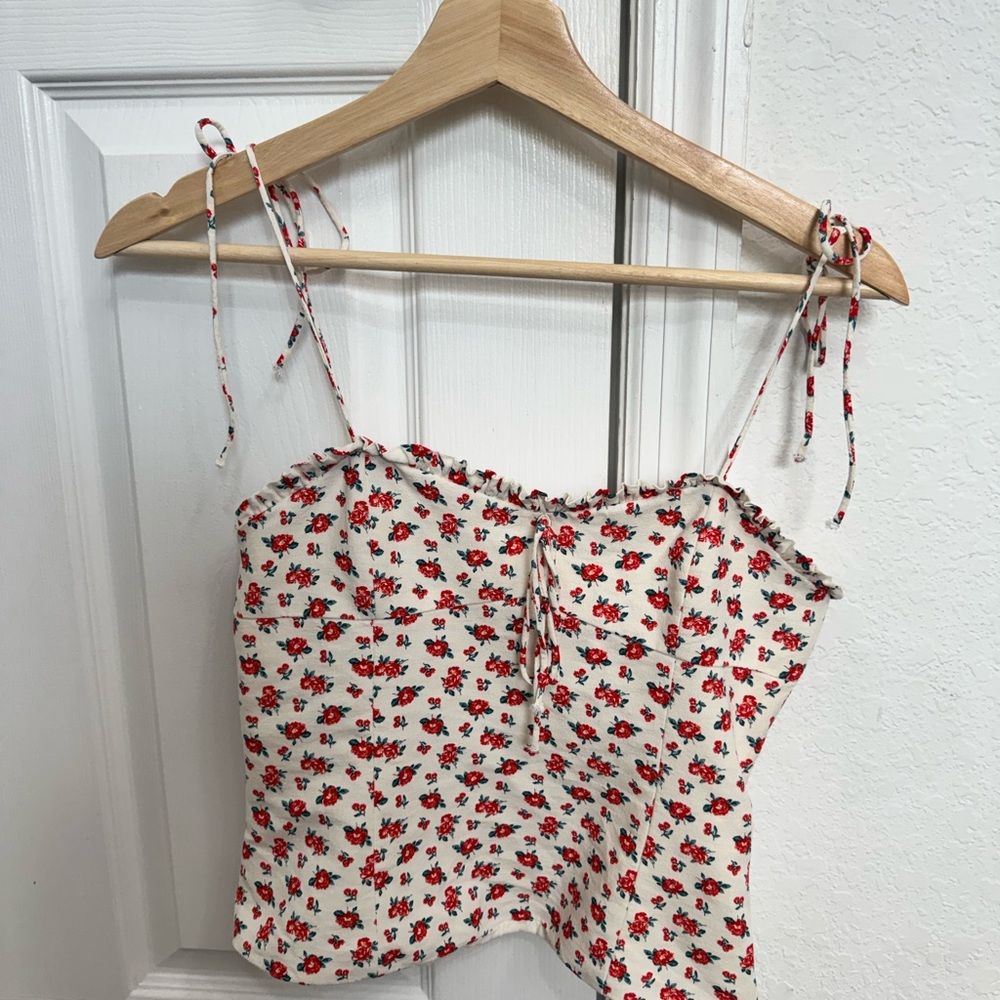 Zara Red Floral Camisole